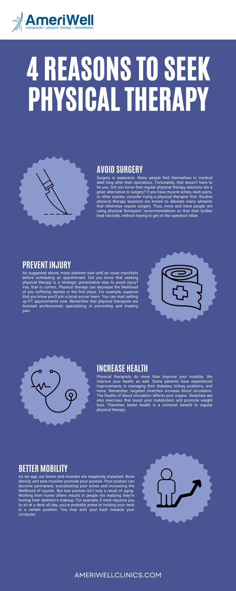 4 Reasons to Seek Physical Therapy Infographic